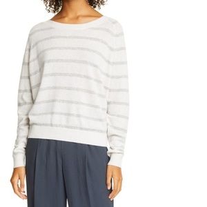 Vince Stripe Cashmere Wool Sweater(shortened)